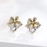 100 14k gold jewelry 1 carat diamond stud earring for women aros mujer oreja orecchini bizuteria bohemia 14k gold earring women