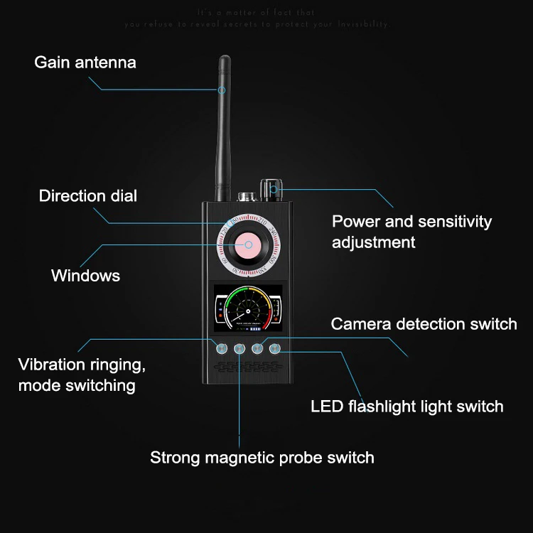 new anti spy cam wireless rf signal detector bug gsm gps tracker hidden camera eavesdrop device military professional finder free global shipping