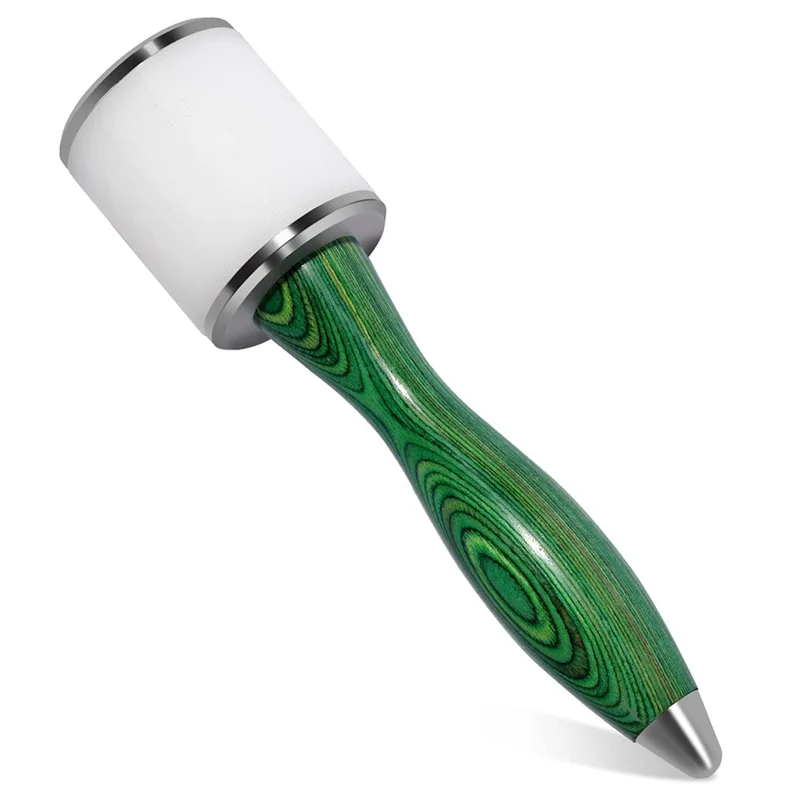 

Leather Carving Hammer Professional Leather Mallet Leather with Nylon Straight Head Wood Handle Crafting Tool Green