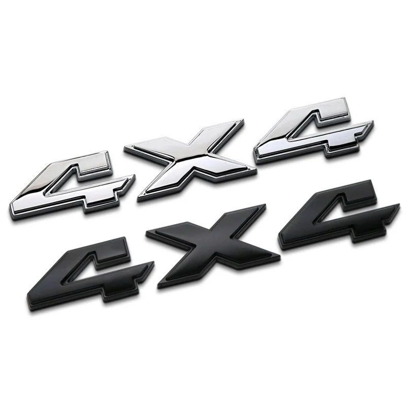 1pc Chrome/Black 4x4 Logo Car Fender Tailgate Nameplate Emblem Badge Sticker for Jeep D odge RAM 1500 2500 3500