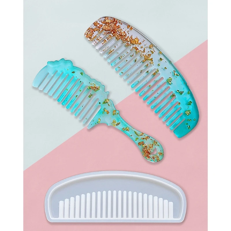 

4Pieces Silicone Epoxy Molds DIY Crafts Moulds Home Table Decorations Comb Shape