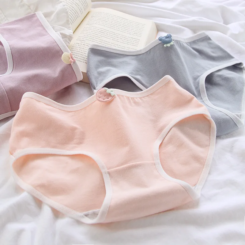 

Sexy Lingerie Pantys Women Panties Cotton Briefs Stretch Comfy Underwear Low Waist Female Underpants Solid Color Pantys M-XL