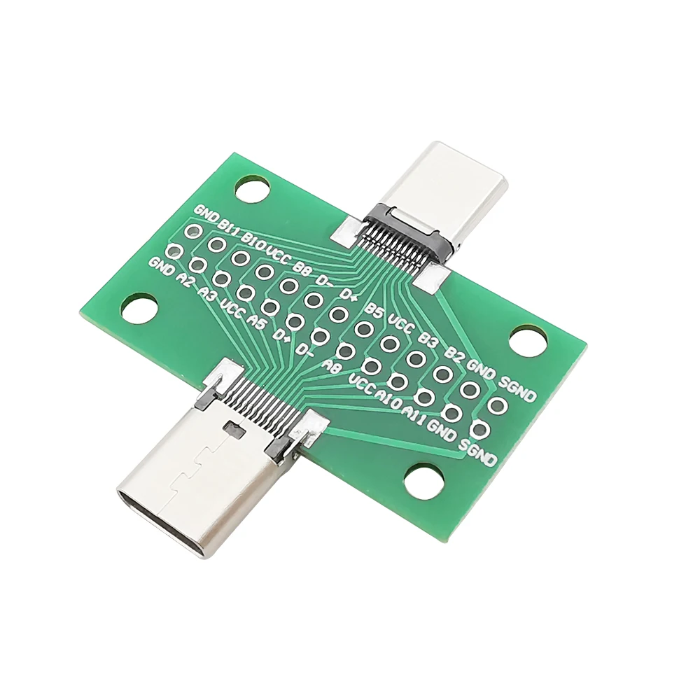 

5Pcs Type-C USB Male To Female Connector 24P 2.54mm USB 3.1 Test PCB Board Connector Socket For Data Line Wire Cable Transfer