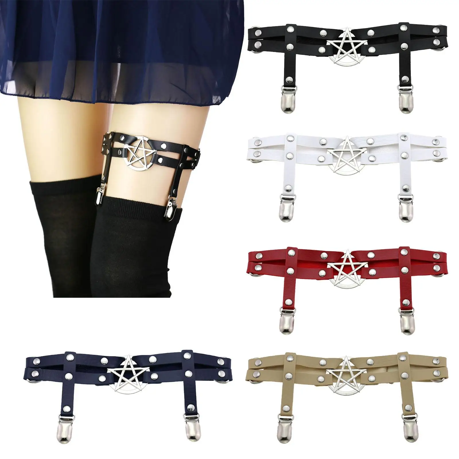 

Подвязки для бедер со звездами и зажимами для женщин