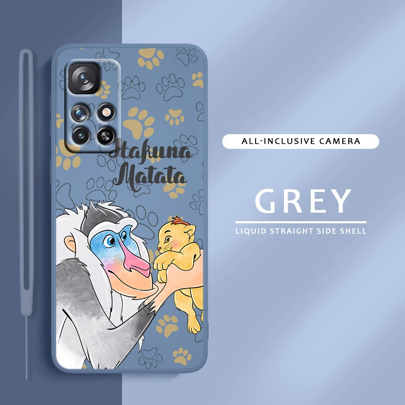 

Simba Disney Lion King For Redmi K60 K50 K40 K30 K20 10C X 9C T AT A 8A 7A Gaming Pro Plus Liquid Rope Phone Case