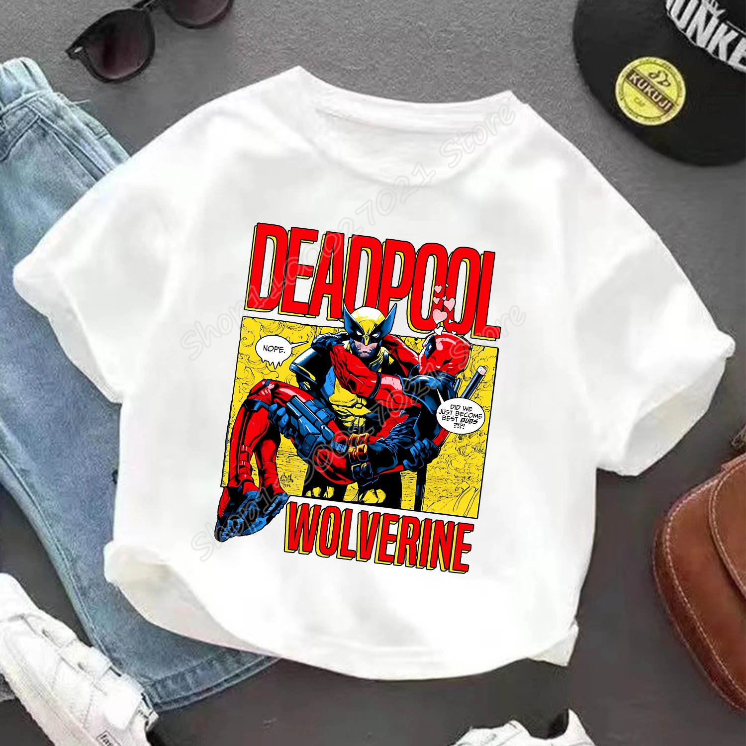 Детская футболка с принтом Marvels Deadpool &amp Wolverine