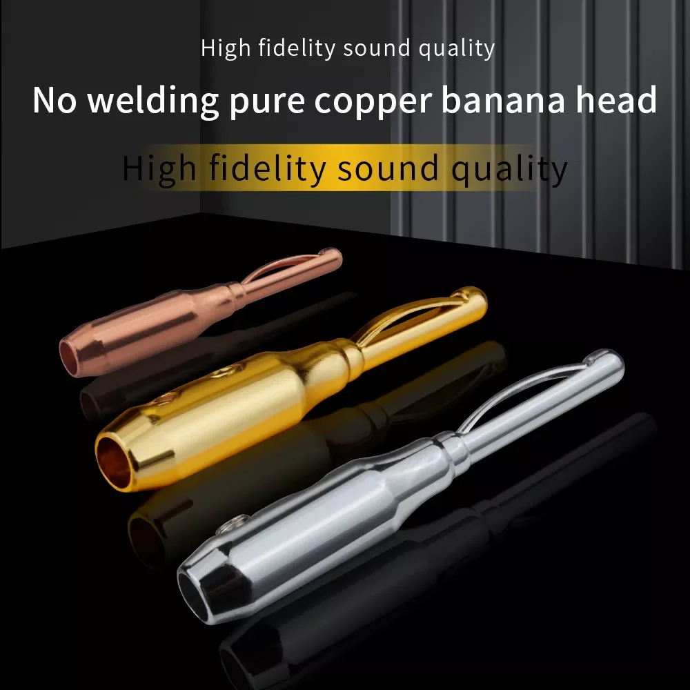

Banana Plug Connector Pure Copper DIY Speaker Cable Male Speaker Banana Plugs Banana Jack Connector Amplifier