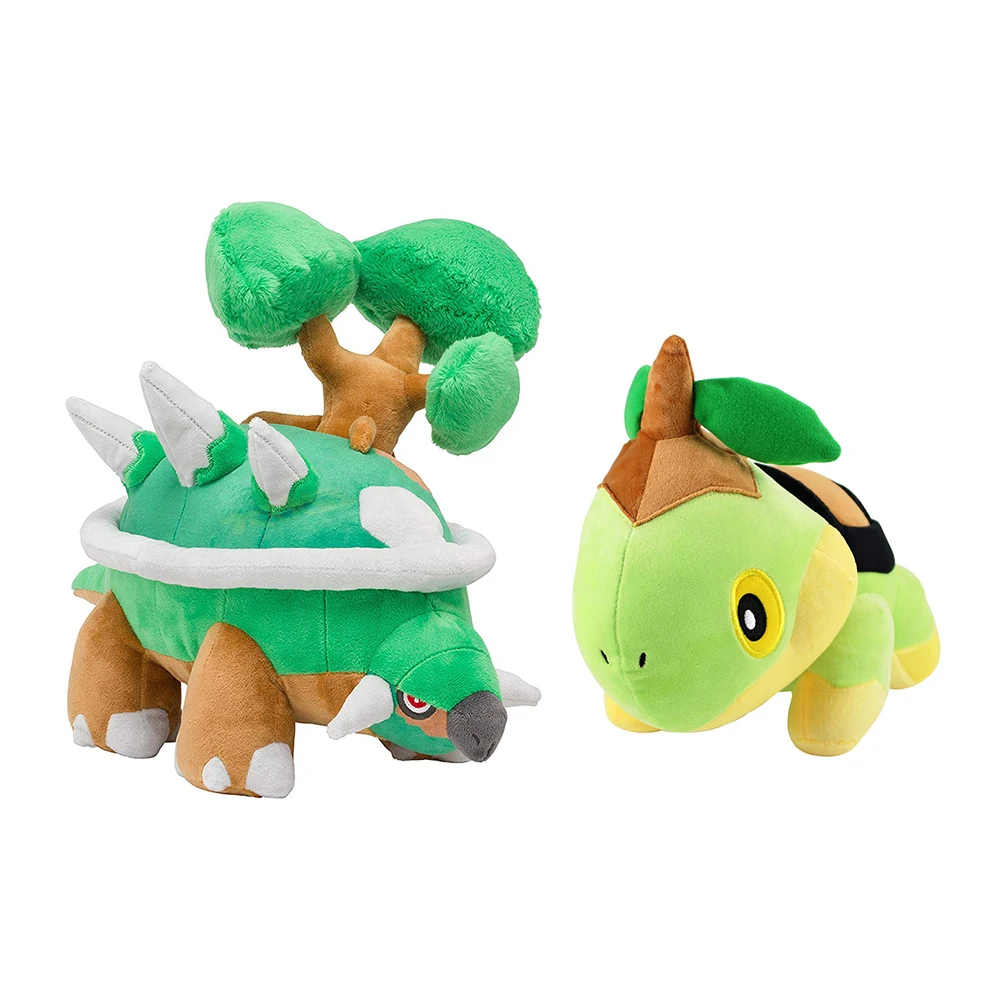 

30CM Turtwig Evolution Torterra Plush Doll Pokemon Peluche Stuffed Toy Cartoon Tortoise Elf Kids Christmas New Year Gifts