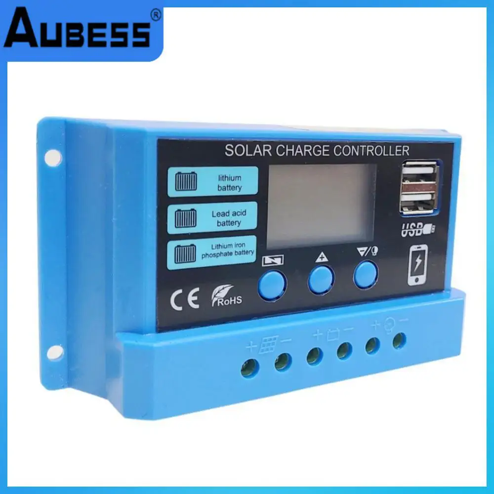 

Регулятор заряда солнечной батареи, 12 В/24 В, ЖК-дисплей, для литиевых, свинцово-кислотных аккумуляторов Lifepo4, Интеллектуальный солнечный рег...