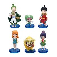 6pcs anime one piece figures pvc action model dolls figure toys cute luffy nami zoro collection brinquedos full set hot sale