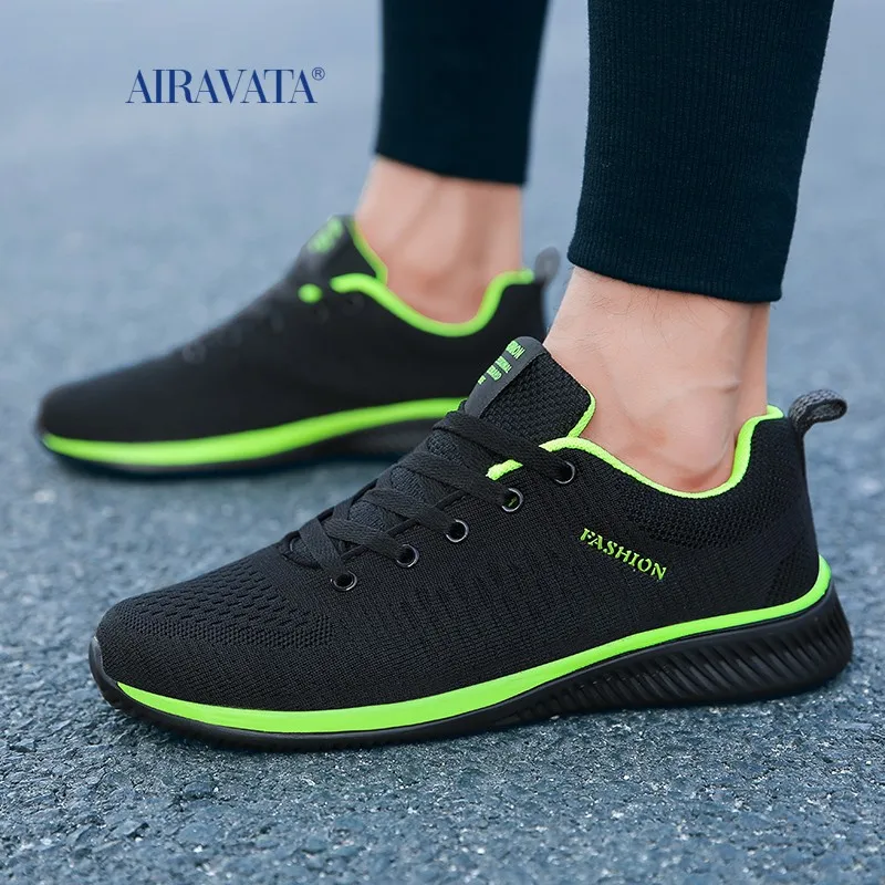 Casual Sneakers Men's Running Shoes Knitted Comfortable Tenis Feminino Lightweight Tenis Masculino Lace-up