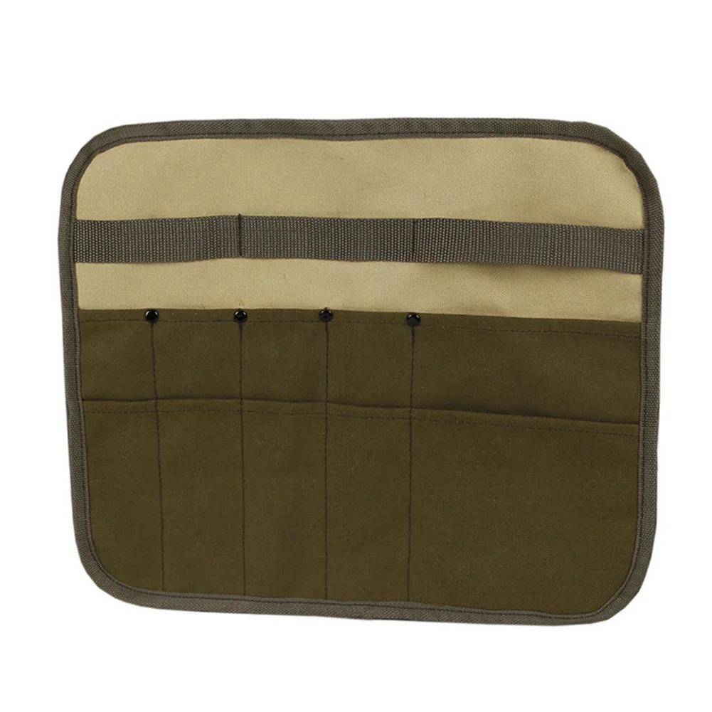

Outdoor Camping Tableware Storage Portable Fork Cookware Hanging Bag Hiking Pcinic BBQ Canvas Tableware Bags 36.5x30cm