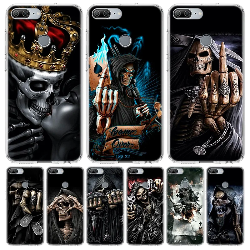 Чехол Grim Reaper Skull Skeleton для телефона Huawei Y5 Y6 Y7 Y9S P Smart Z 2019 2021 Honor 10 Lite 9 8A Pro 8X 8S 9X 50 20S 20i Cov