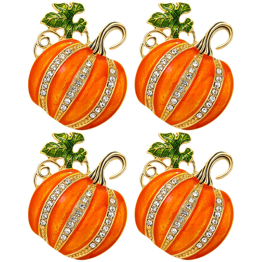 

4pcs Harvest Festival Pumpkin Molding Napkin Rings Napkin Holders for Restaurant Hotel