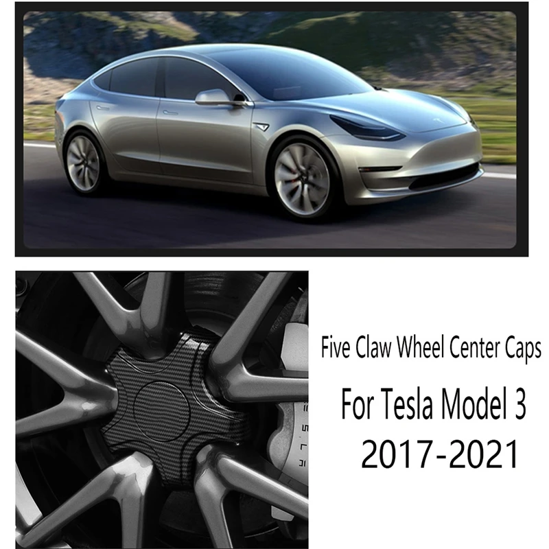 

4 шт., колпачки для центрального колеса Tesla Model 3 2017-2021