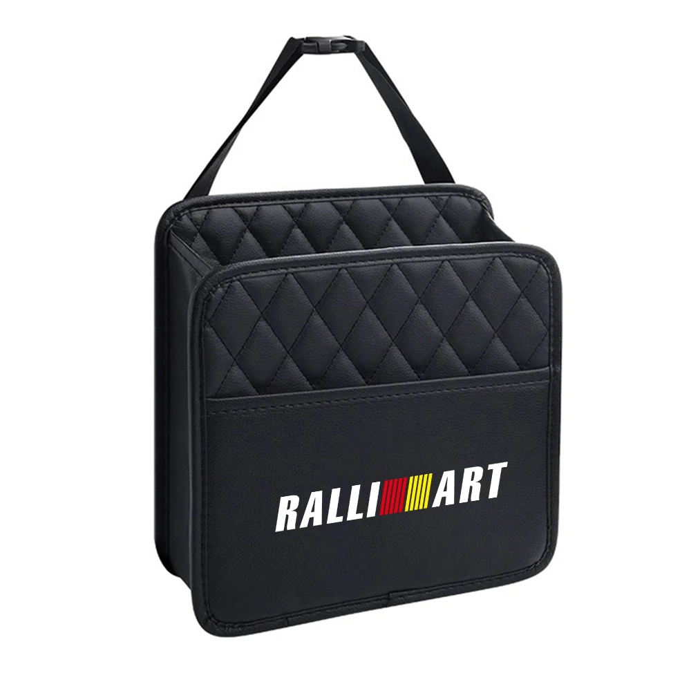 

Сумка для хранения на спинку автомобильного сиденья, кожаный подвесной органайзер для мелочей, аксессуары для MITSUBISHI Ralliart Lancer EVO Pajero Eclipse ASX