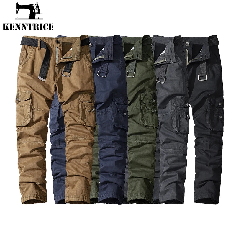 

Kenntrice Men'S Cargos Trousers Military four seasons Outdoor Casual Wide For Man Work Male Tactical Hiking Track Pants