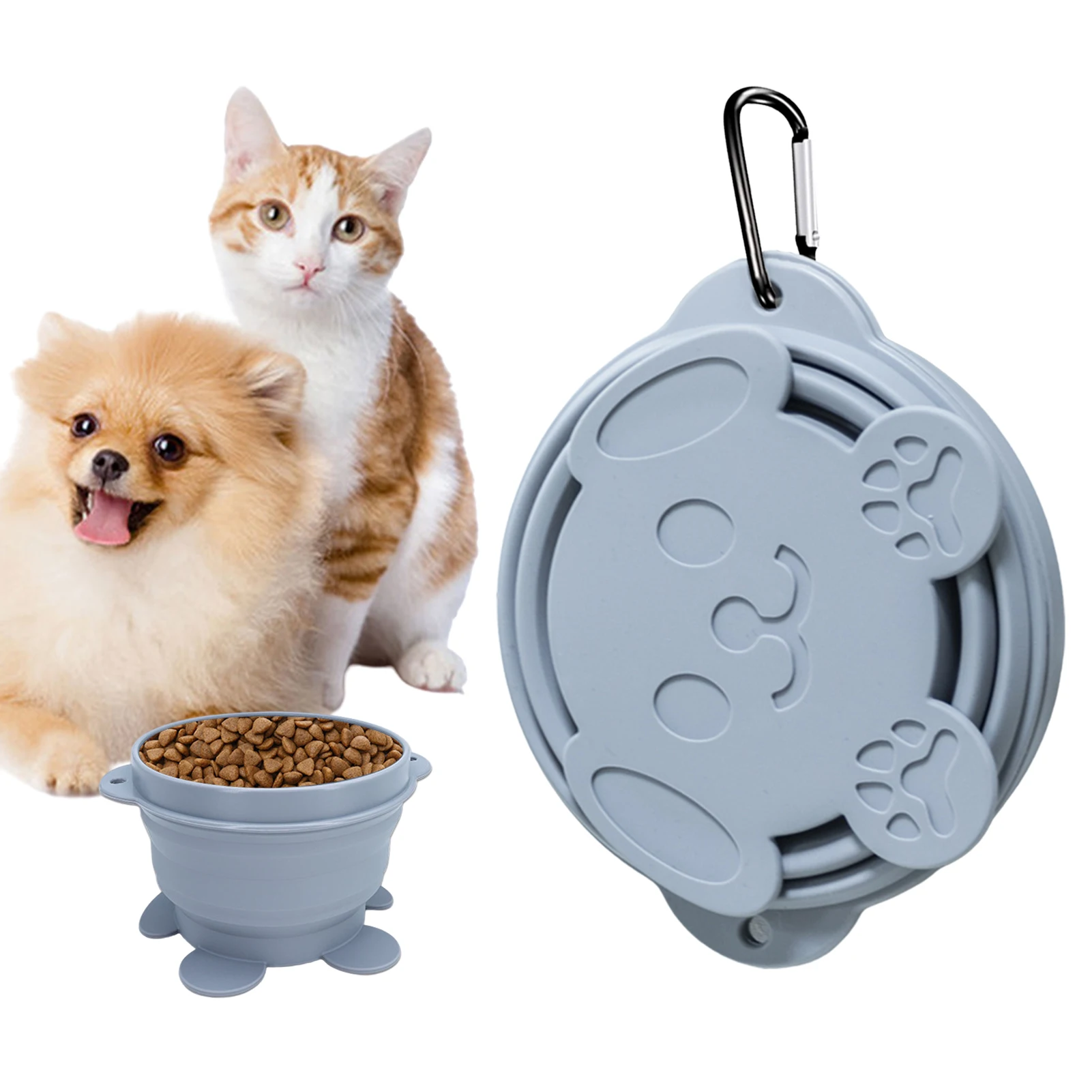 

Pet Collapsible Bowls Feeding Watering Dish Super Convenient for Dog and Cat