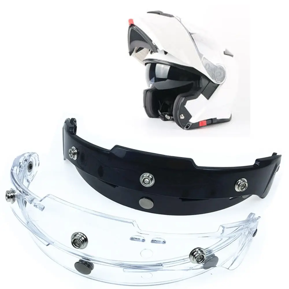 

Motorcycle Helmet Glass 3 Pin Buckle Helmet Windshield with Flip Up Base DIY Bubble Windshield UV Protection Helmet Accessories