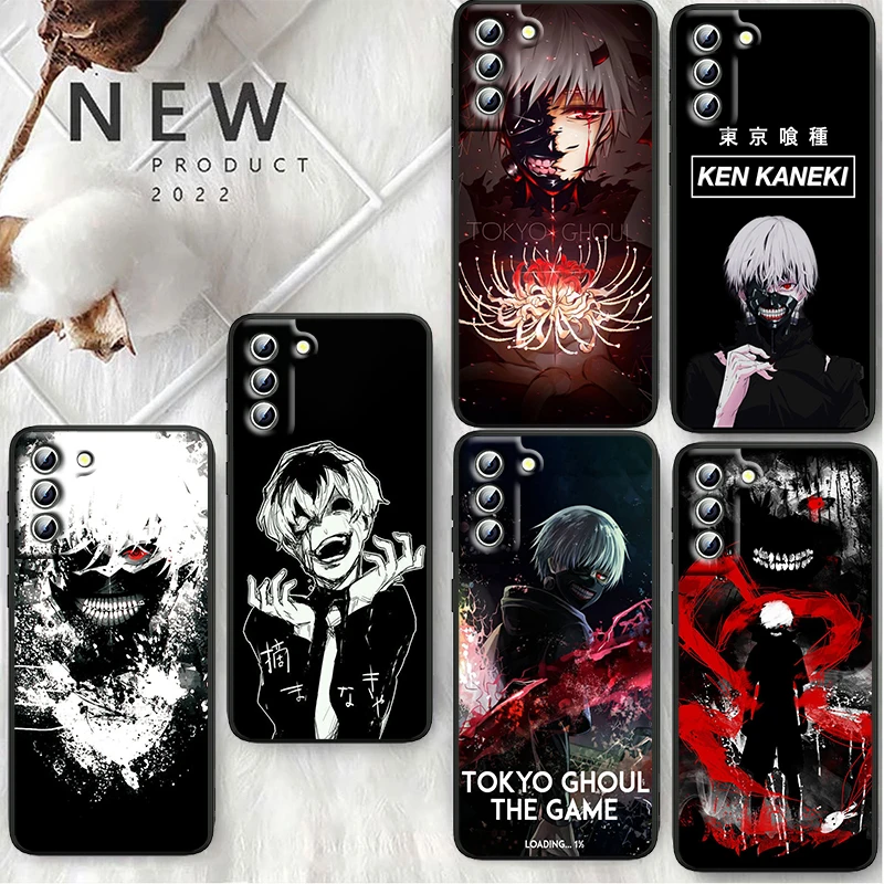 

Hot blooded anime Tokyo ghoul Phone Case For Samsung S23 S22 S21 S20 S10 S8 Note 20 A9 A73 A71 A53 A33 Ultra Plus FE Black