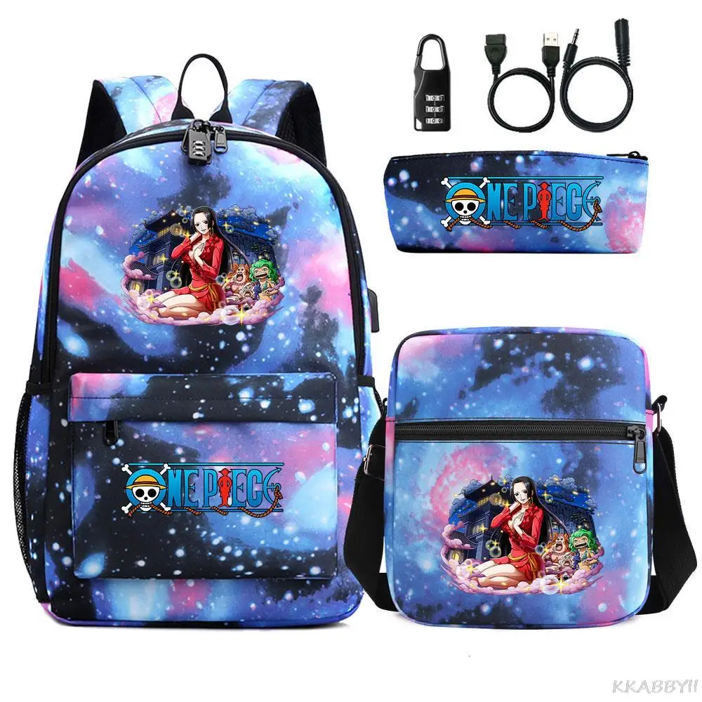 Одна обезьянка D. Рюкзак Luffy для женщин и мужчин дорожный ранец с USB Подростковый
