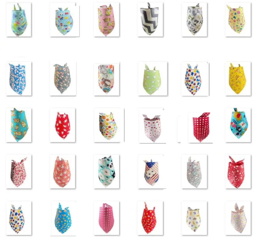 

1000 шт./лот новый дизайн регулируемая собака щенок банданы для питомца платок шарф 100% хлопок галстук для питомца Размер S L LYC215