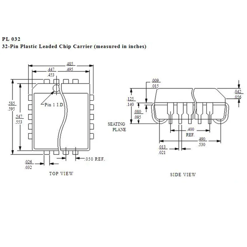 Адаптер программатора PLCC32 на DIP32 Тестовая розетка CNV-PLCC32-EPIM32 BIOS
