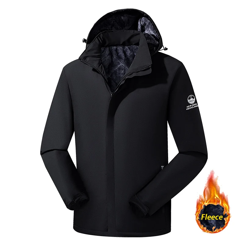 

Autumn Winter New Thick Warm Fleece Jacket Parkas Men Casual Brand Windproof Parka Coats Men Detachable Hooded Parka Outwear Men