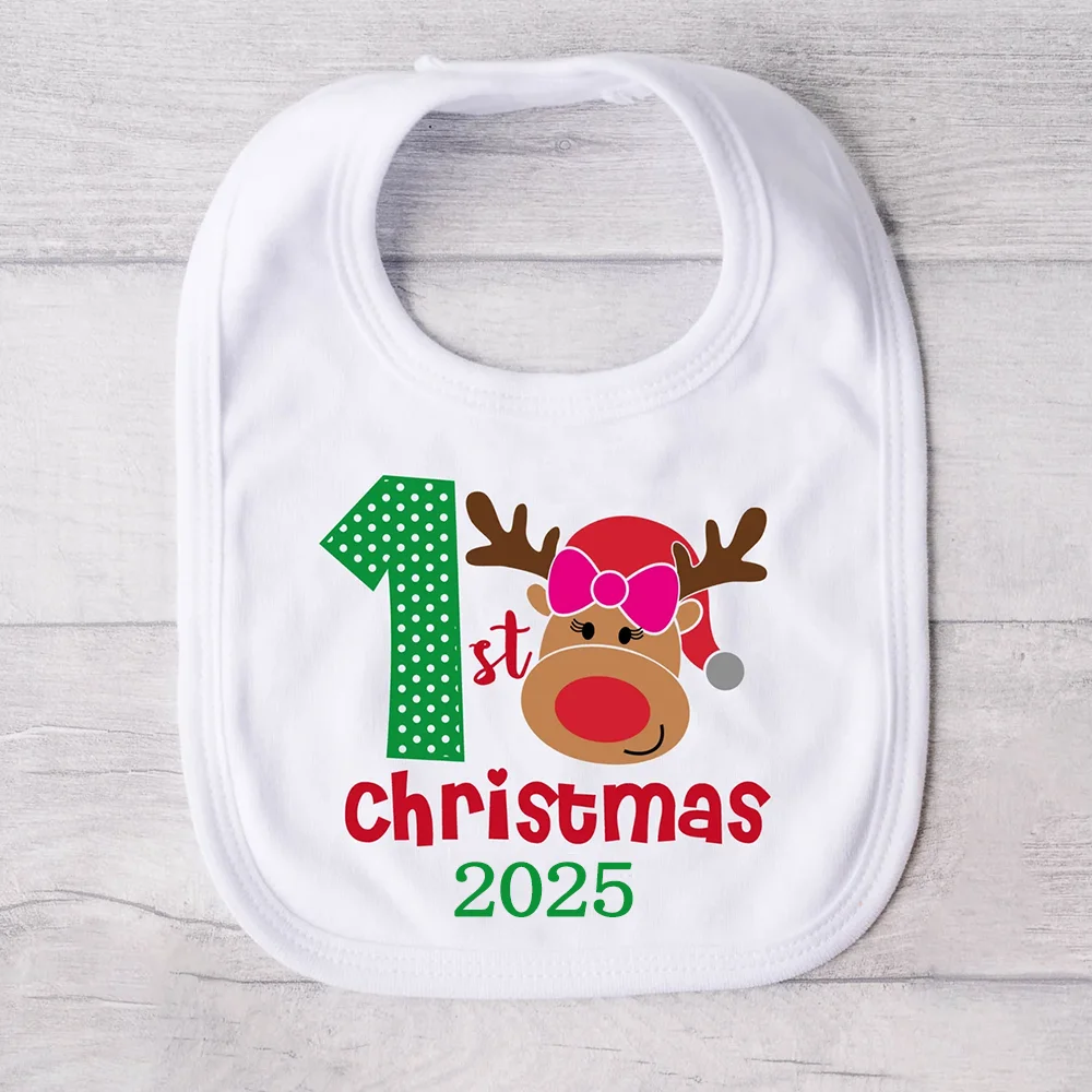 

Рождественский нагрудник для девочки Cloth