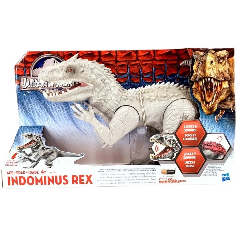 Фигурки героев Юрского периода Indominus Rex, Имитация Динозавра, модель с подвижными огнями, игрушка-динозавр, подарок для детей
