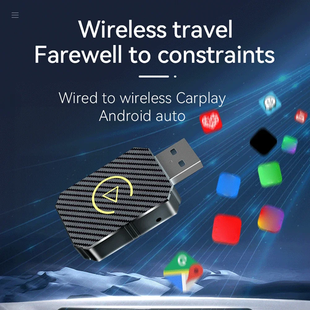 Фото Новый беспроводной адаптер CarPlay Android Auto 2 в 1, беспроводной адаптер Wi-Fi BT5.0 Smart Dongle Plug and Play, беспроводная мини-бокс с быстрым подключением №4