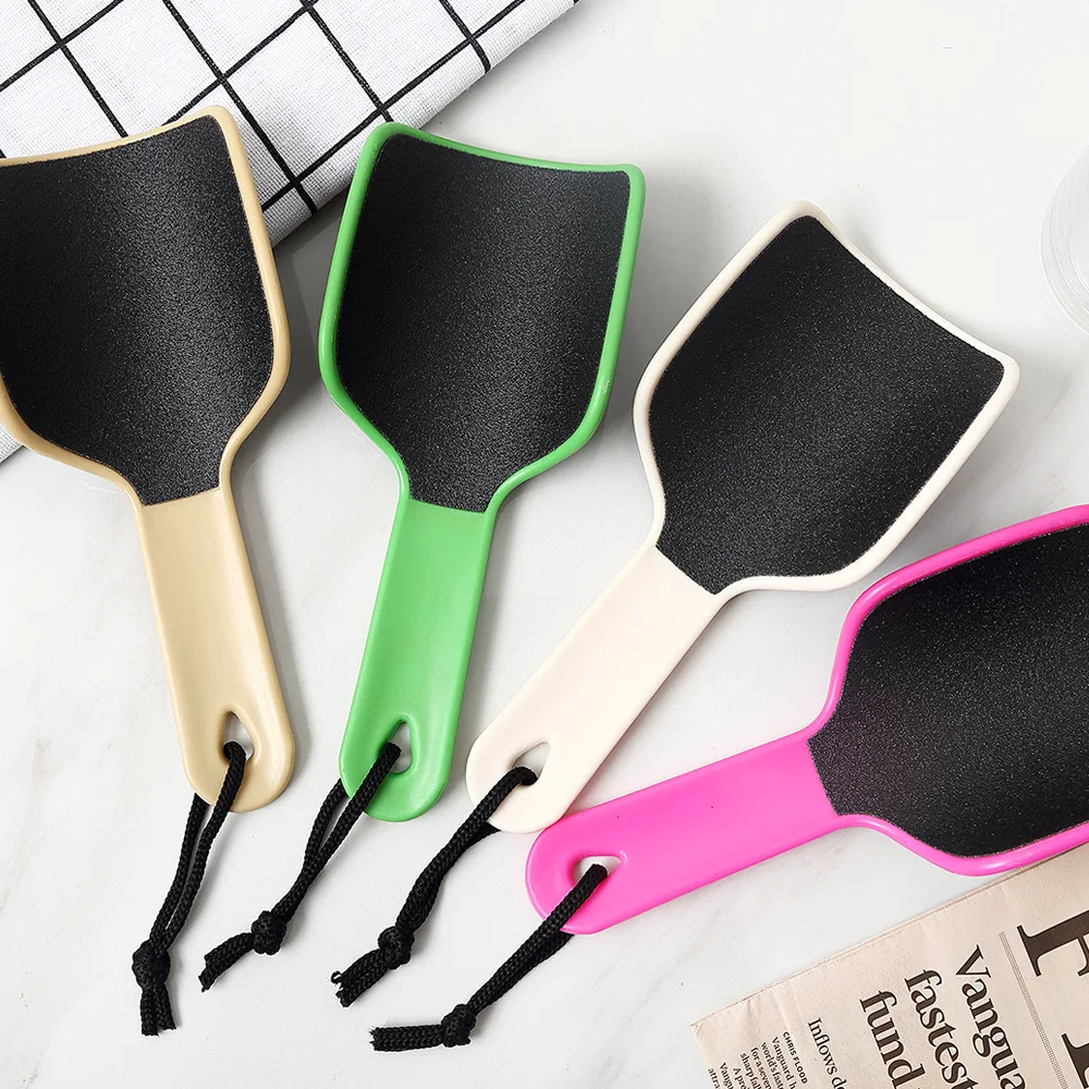 

Foot Rasp File Dead Skin Remover Pedicure Plastic + Sandpaper Brush Scrubber Heel Callus Exfoliating Professional Feet Care Tool