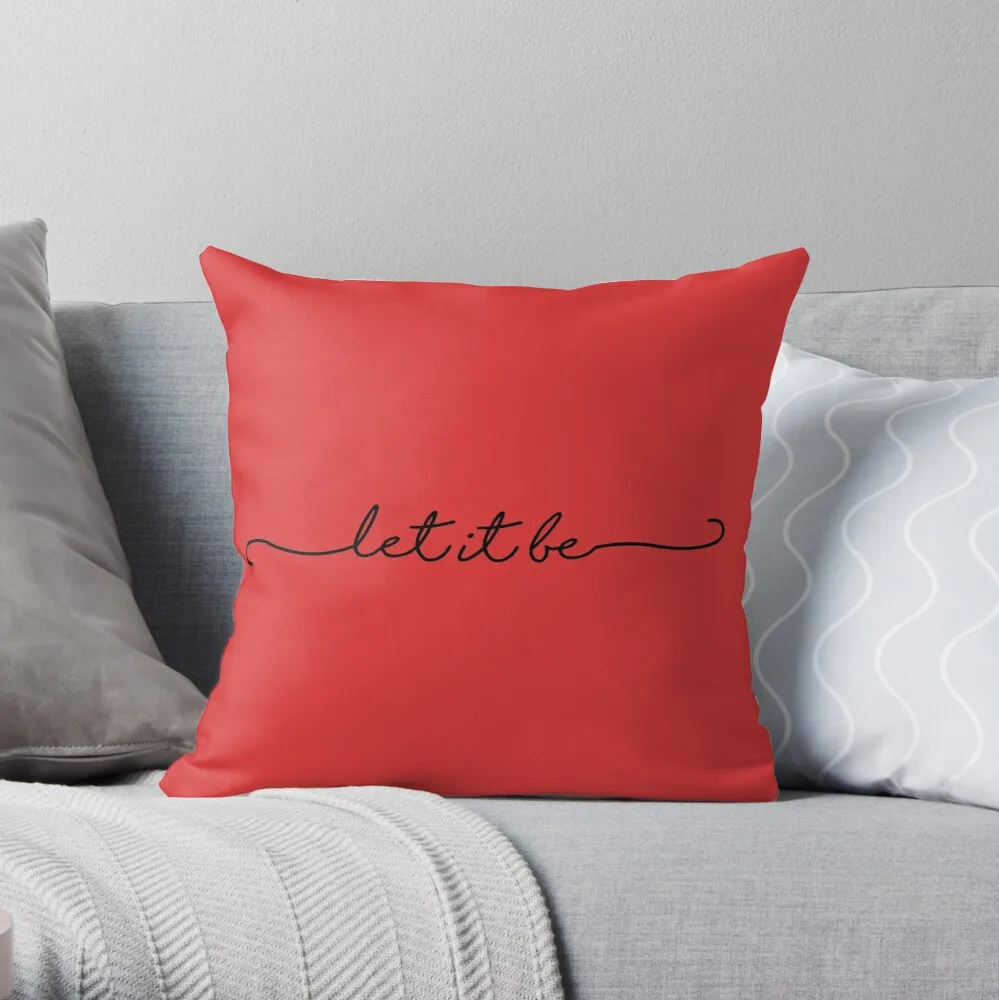 

Let It Be Throw Pillow 100% Cotton Decor PillowCase Home Cushion Cover 45*45cm