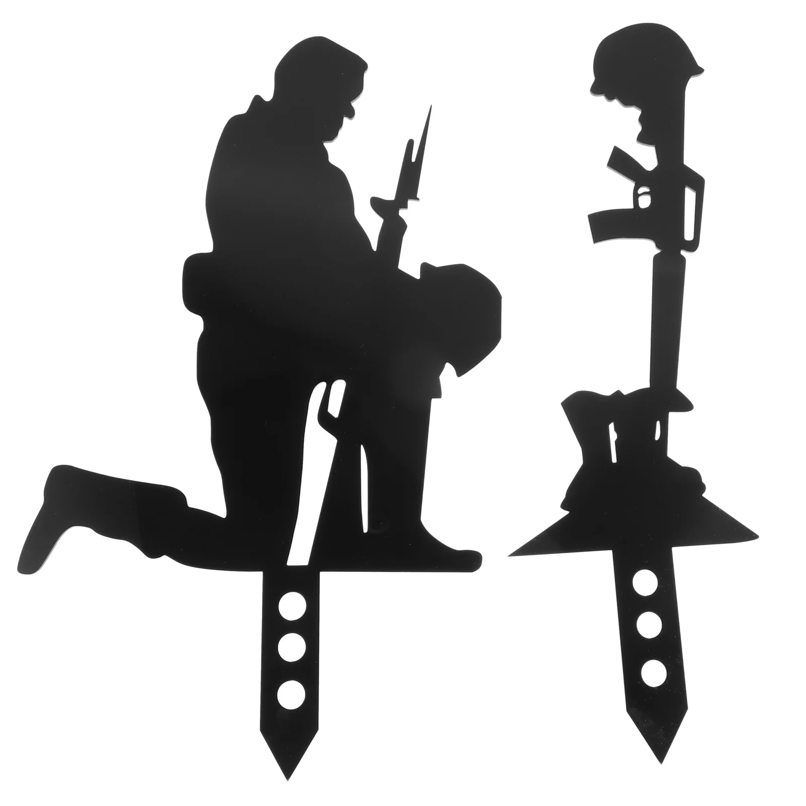 

Yard Insert Lawn Ornament Country Garden Sculpture Gardening Bonsai Decor Outdoor Signs Vintage Acrylic Soldier Stake Adornment