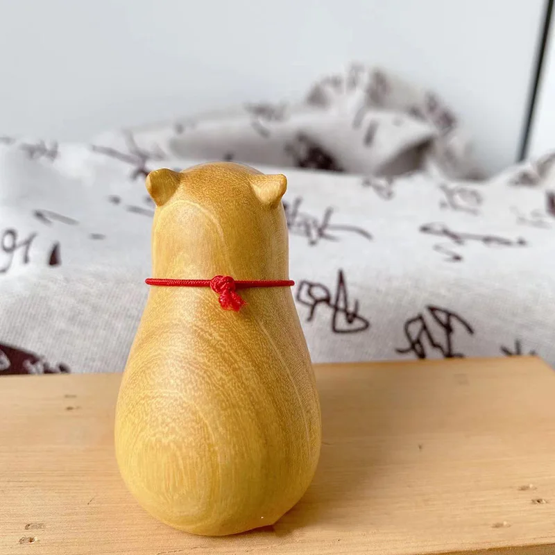 Миниатюрная Статуэтка Capibala с милыми животными резьба по дереву аксессуары для