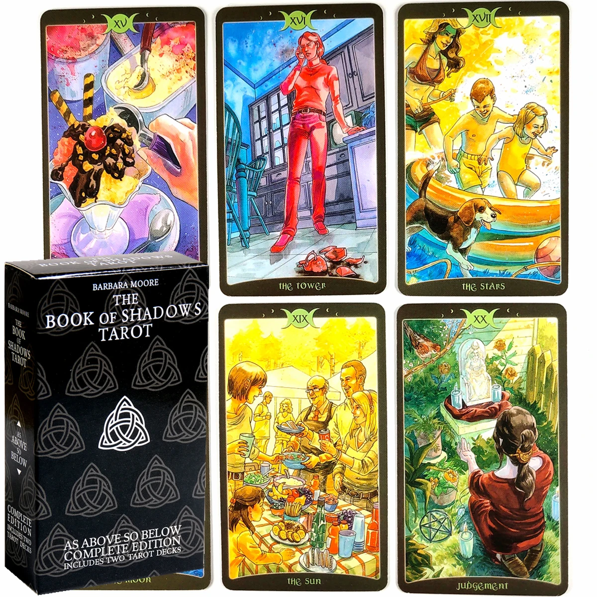

The Book Of Shadows Complete Kit By Barbara Moore Tarot 78 Card Deck Classic With Pdf Guidebook High Quality For Beginners Gift