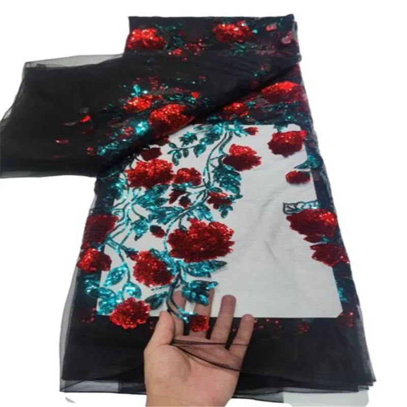 

Кружевная отделка, африканская кружевная ткань 2023, разноцветные высококачественные кружевные блестки, новейшая французская сетчатая кружевная ткань с вышивкой для платья