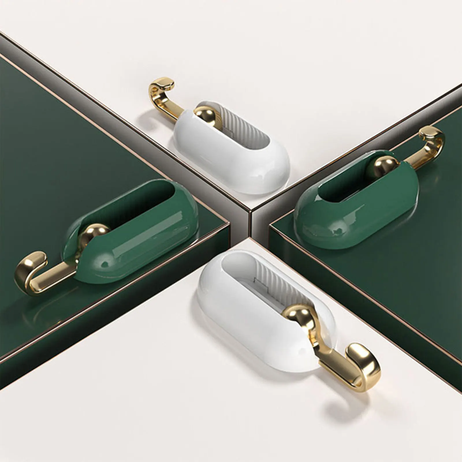 

4Pcs Wall Hooks 360 Degree Swivel Wall Hanger Self-Adhesive Coat Hooks Decorative Towel Hooks Heavy-Duty Reusable Robe Hook for