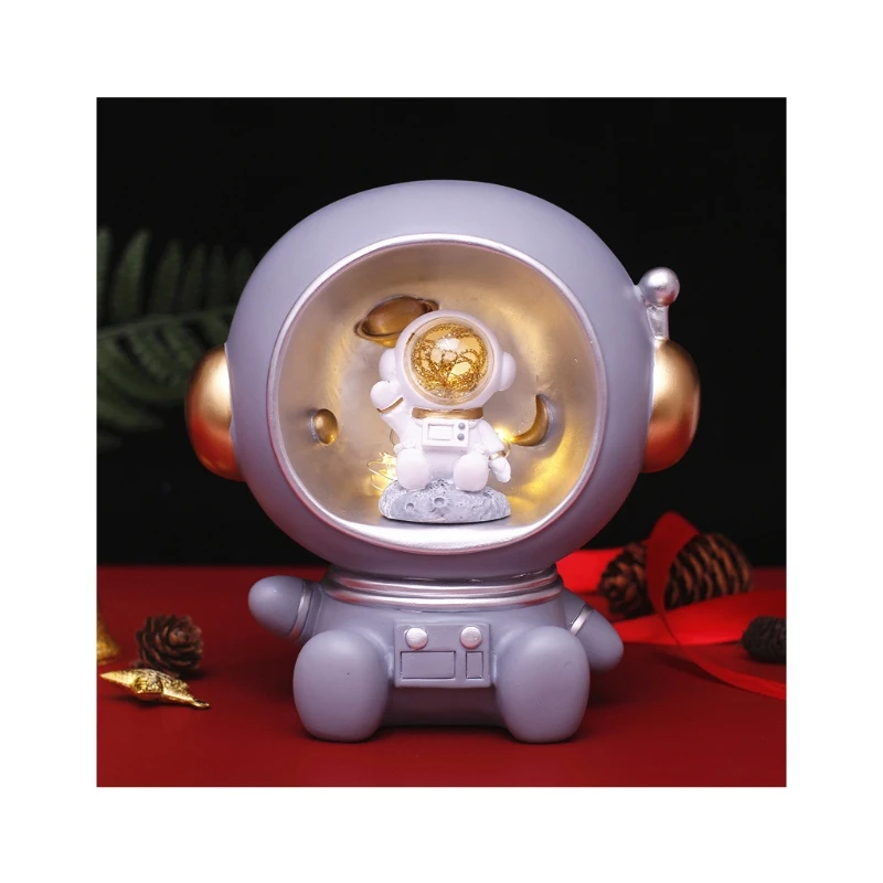 

X37E Creative Night Light Astronaut Piggy Bank Design Synthetic Resin Cute Model Nordic Bedroom Living Room Table Decor Gifts