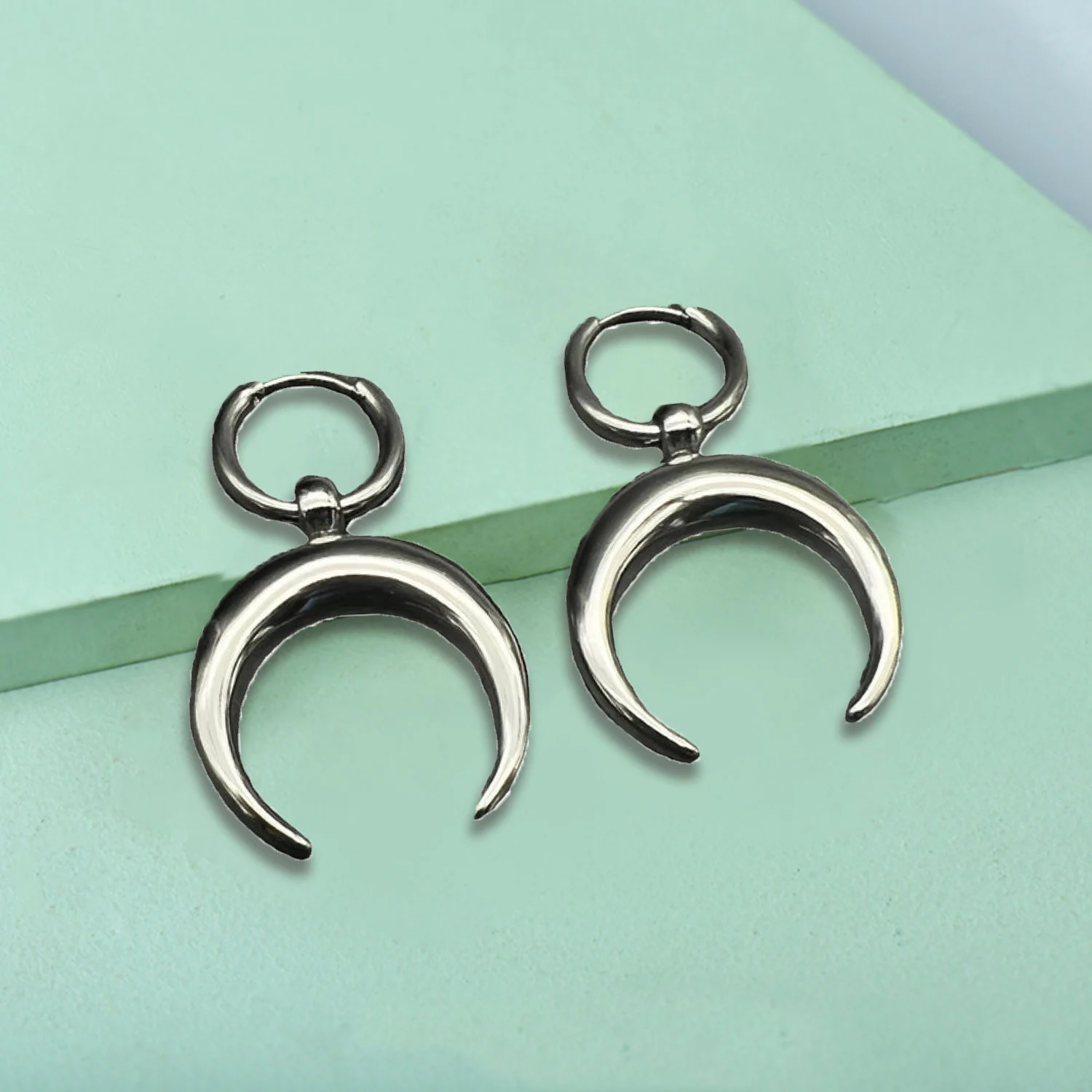 Серьги-кольца в стиле хип-хоп Харадзюку с Луной винтажные минималистичные