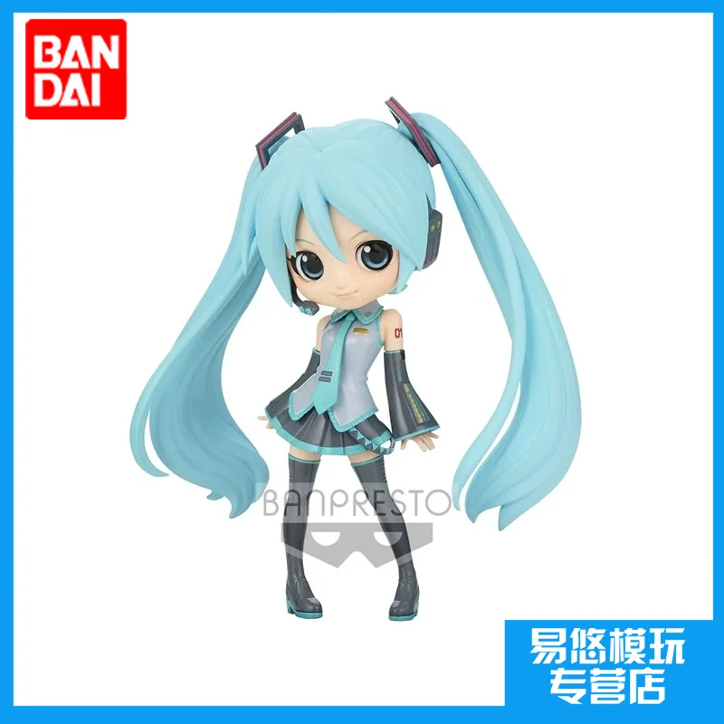 

Фигурки героев аниме BANDAI оригинальные, 14 см, Хатсуне Мику, ПВХ Фигурки баночно Мику, милые модели кукол, детские игрушки в подарок