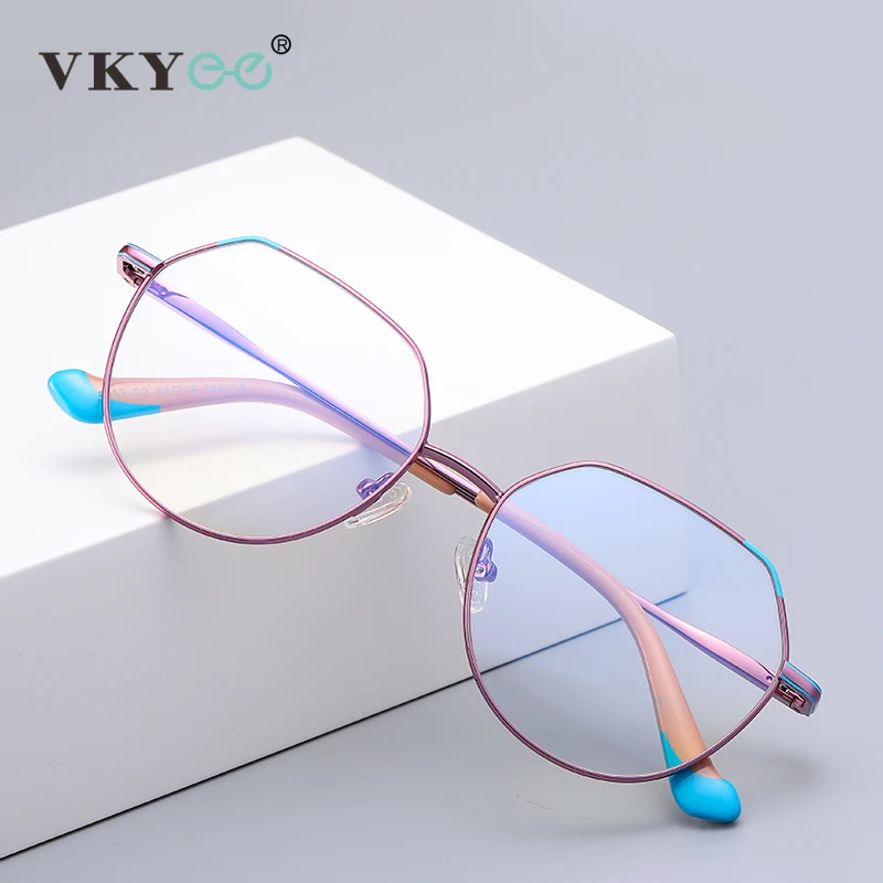 Оптические очки VICKY женские, оптические аксессуары в металлической оправе, при близорукости, для чтения, для работы за компьютером, для дальнозоркости, с защитой от сисветильник