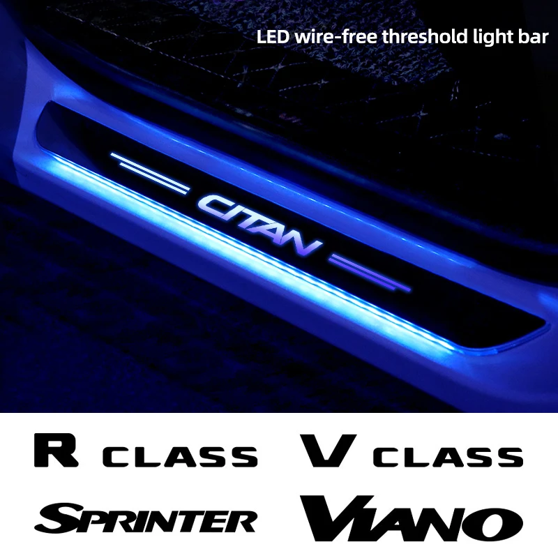 

Car Acrylic LED Welcome Pedal Plate Door Sill Pathway Light For Mercede Benz W124 W203 W204 W205 CITAN R CLASS SPRINTER VIANO