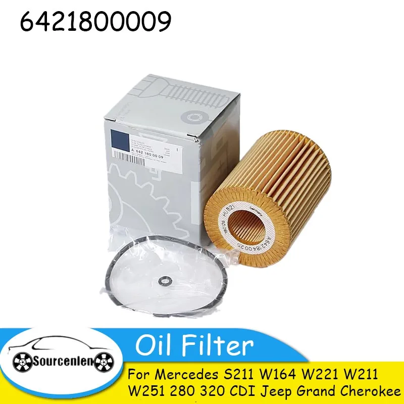 

Масляный фильтр двигателя для Mercedes S211 W164 W221 W211 W251 280 320 CDI Jeep Grand Cherokee 6421800009 A6421800009
