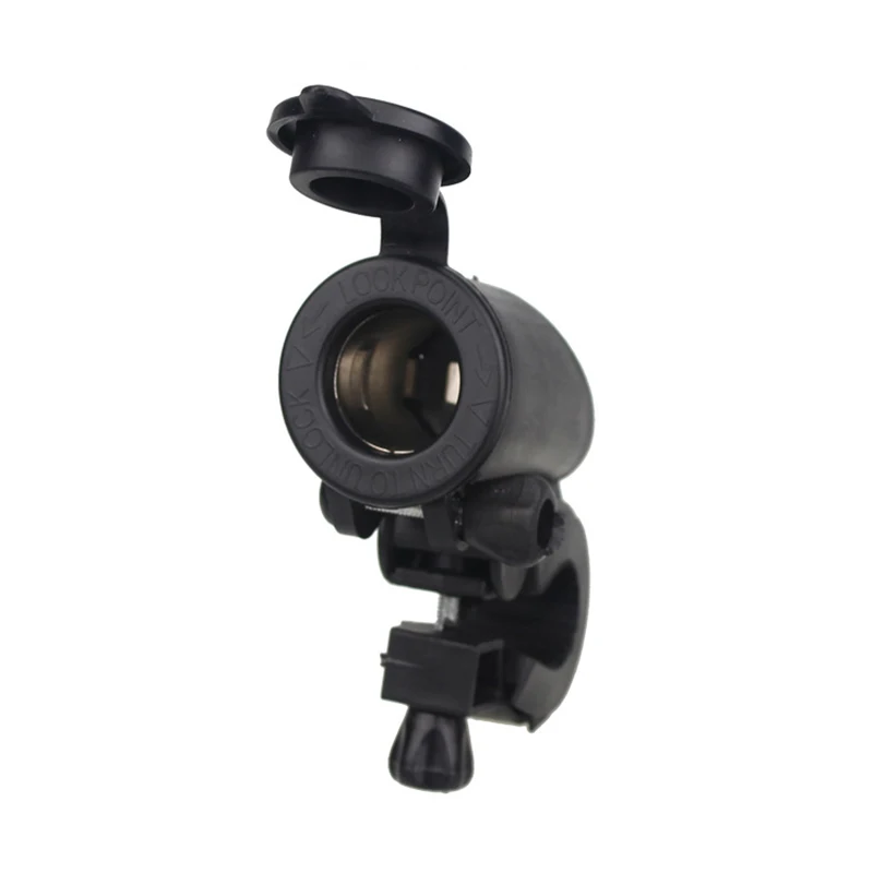 

Universal Motorcycle Power Outlet Phone Charger With Holder Waterproof Cigarette Lighter Socket Bracket