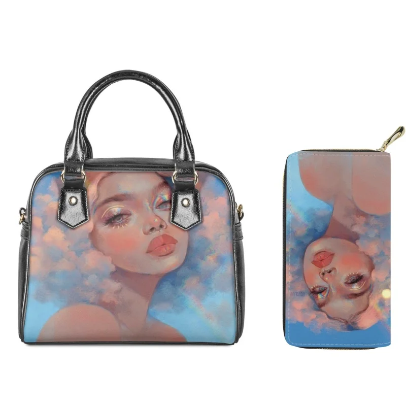 

Twoheartsgirl Women Handbags Crossbody Bags Skull Girl PU Leather Leisure Messenger Shoulder Bag All-match Lady Purses Satchels