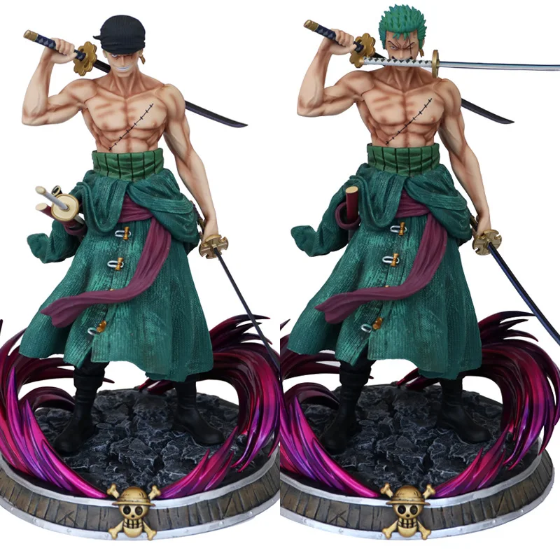 

Аниме One Piece GK Zoro с 2 головками ПВХ экшн-фигурки коллекционные модели игрушки 37 см
