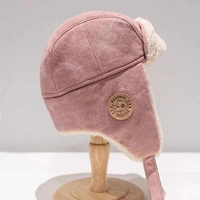 Детская шапка-бомбер из искусственного меха