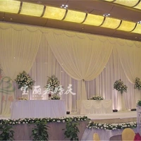 10ft 20ft pure white wedding backdrop with beautiful swag wedding decoration wedding supply