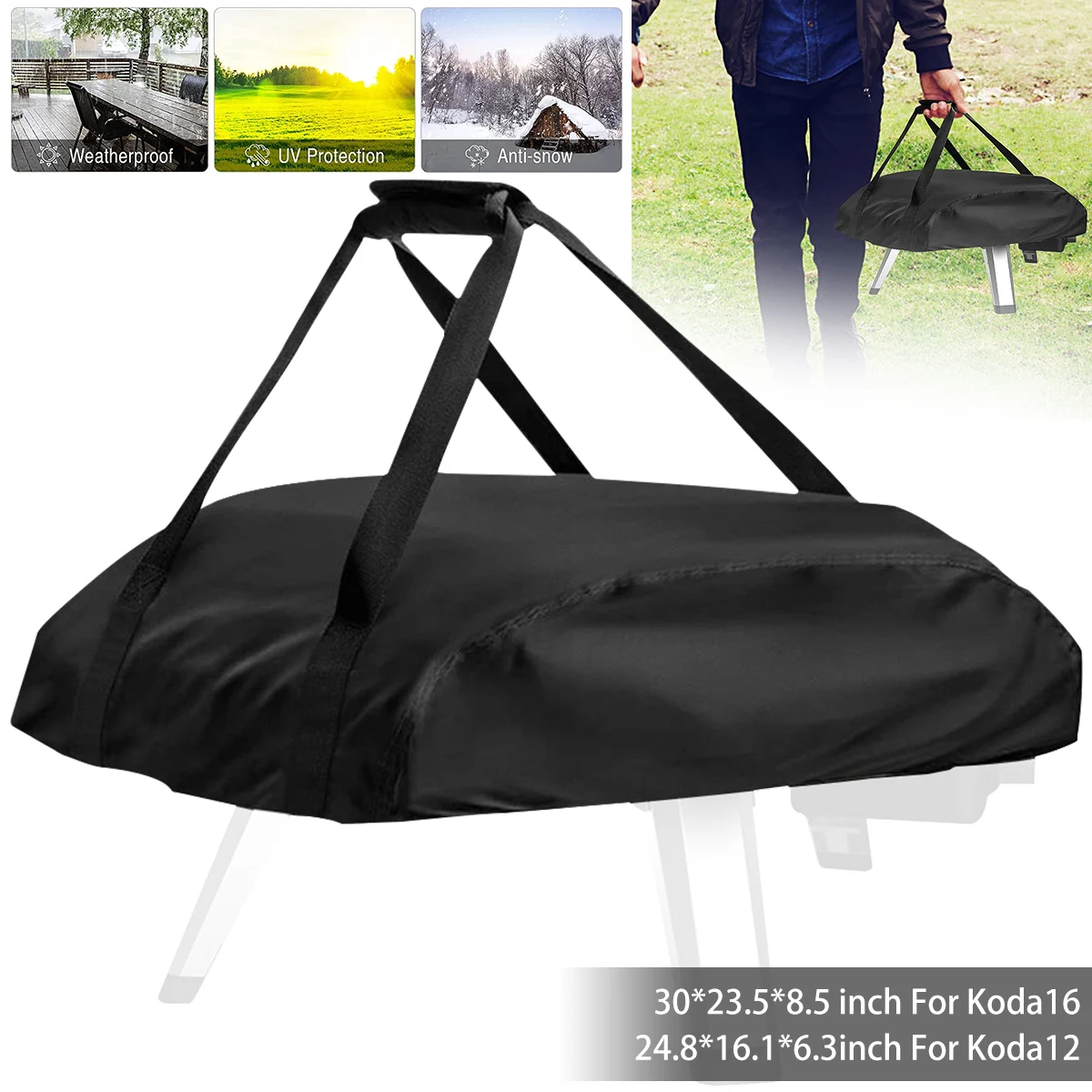 

2023 Pizza Oven Cover Compatible with Ooni Koda 12/16 Portable Pizza Oven Cover 420D Oxford Fabric Waterproof Pizza Oven Cover